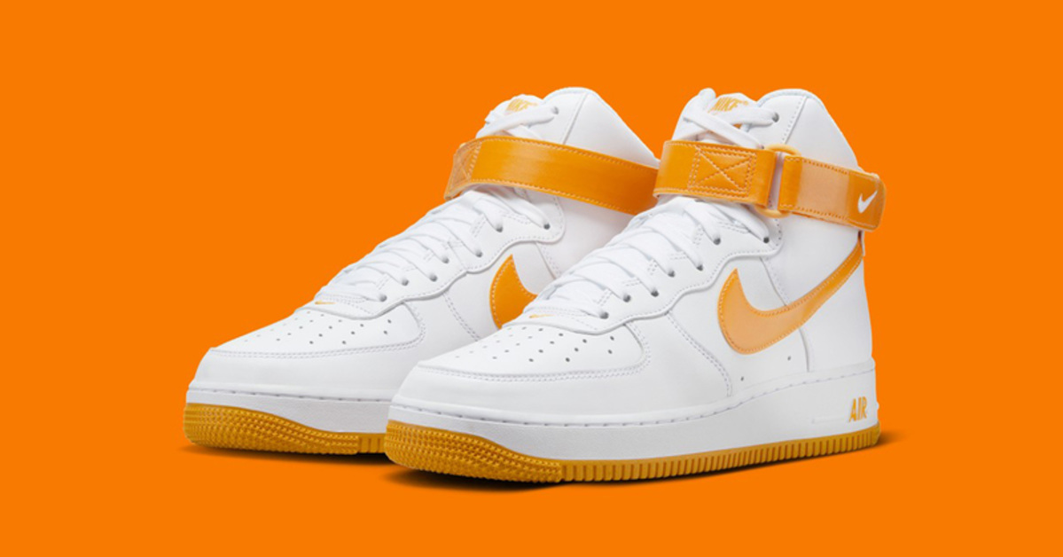 The nike cmyk Air Force 1 High "Sundial Yellow" brings the summer to shine